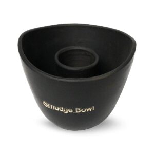 Large Black Smudge Bowl smilkalinė smilkymui