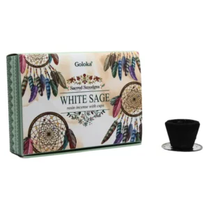 Smilkstantis kauburys Goloka White Sage