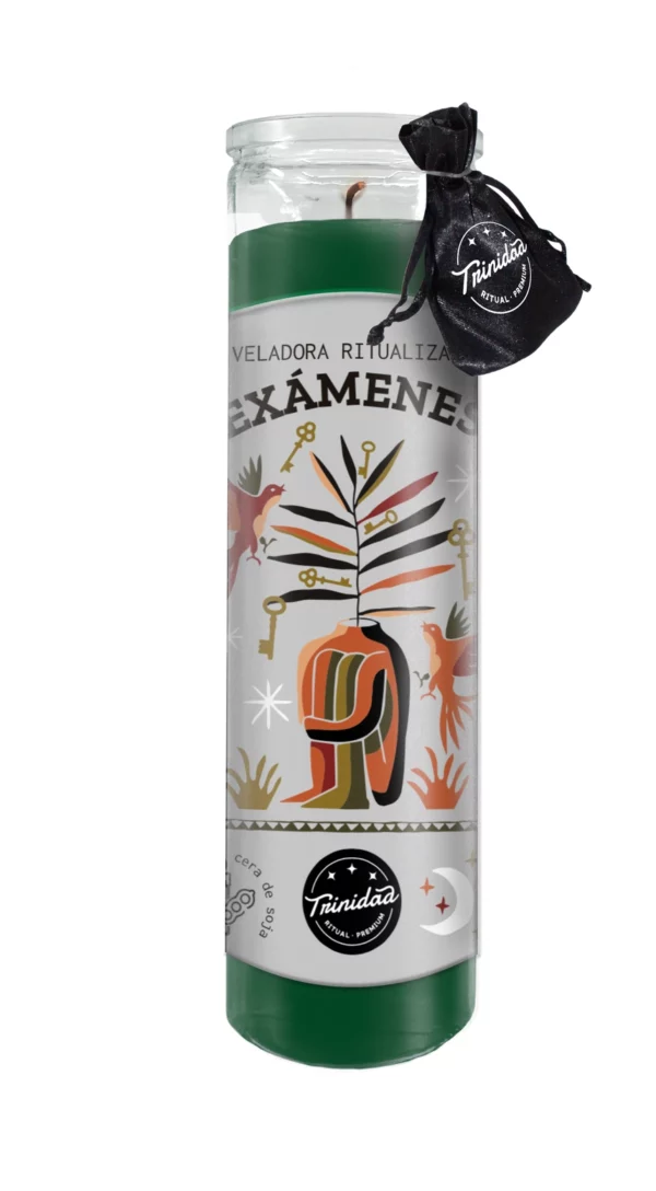 Kvapni ritualinė sojų vaško žvakė Veladora mokslui Kvapni ritualinė sojų vaško žvakė Veladora Exámenes