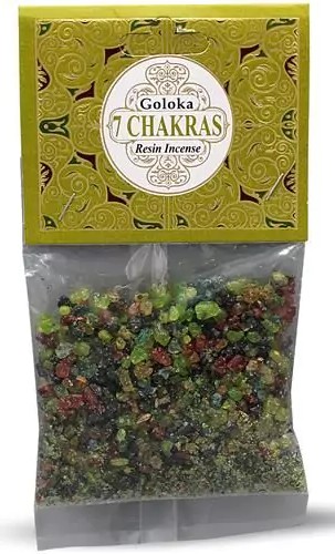 Goloka 7 Chakra smilkymo derva 30 g – naturali smilkymo derva Goloka 7 Chakra smilkymo derva 30 g – natūrali smilkymo derva