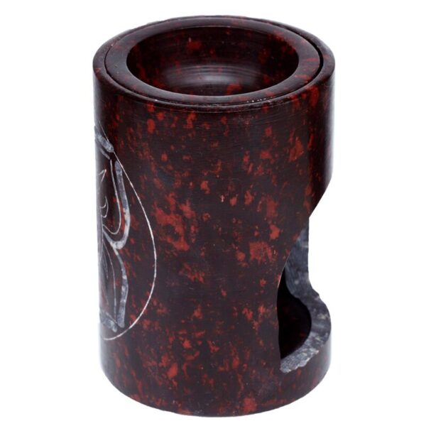 Akmeninis aromatinių aliejų garintuvas vaško tirpukams Muilo akmens garintuvas „Root Chakra“ – aromaterapinis garintuvas difuzorius 9 cm