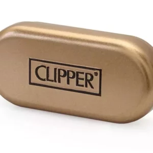 Originali reljefinė metalinė dėžutė rožinio aukso spalvos „Clipper“ žiebtuvėliui