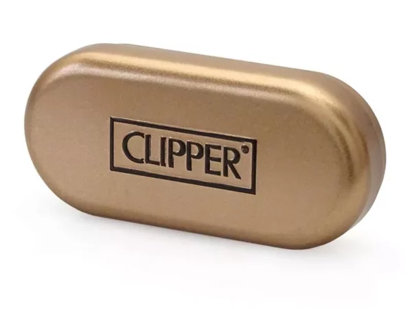 smilkalams „Clipper Rose Gold“ Originali reljefinė metalinė dėžutė rožinio aukso spalvos „Clipper“ žiebtuvėliui