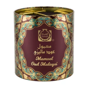 Bordinis ir auksinis Surrati Mamool Oud Malaysi smilkalų indelis