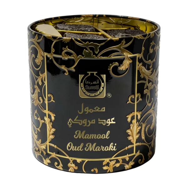 Atidarytas Surrati Mamool Oud Maroki arabiškų smilkalų indelis