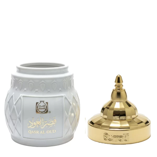 surrati qasr al oud atidarytas indelis Atidarytas Surrati Qasr Al Oud arabiškų smilkalų indelis